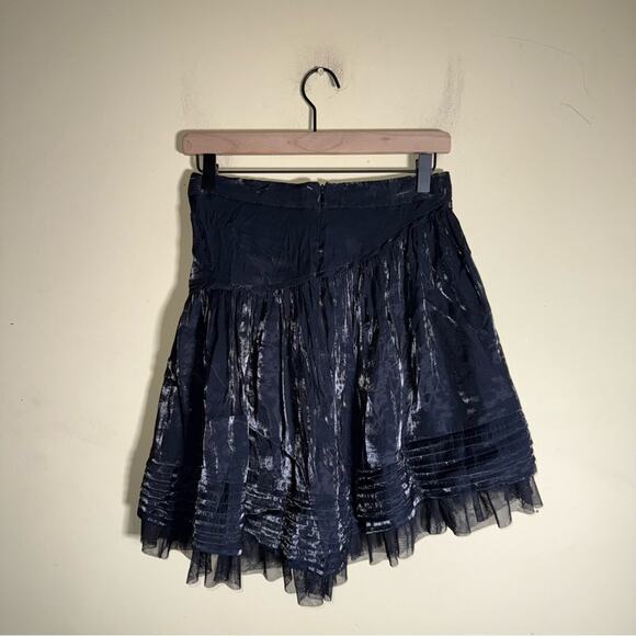BETSEY JOHNSON asymmetrical Metallica whimsigoth full tulle party mini skirt 4 - Picture 6 of 6